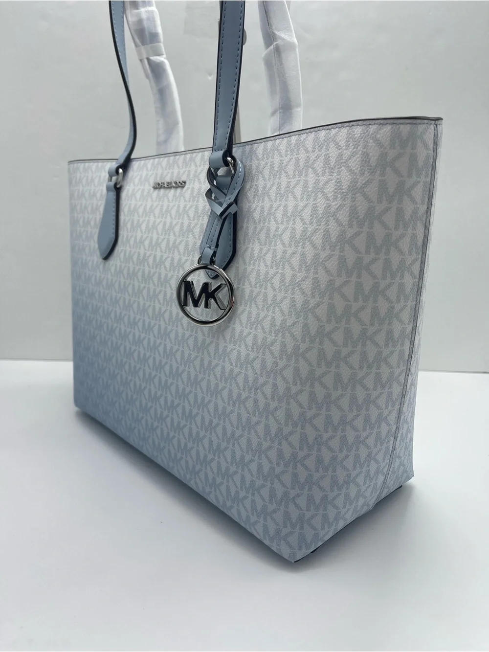 MICHAEL MICHAEL KORS SHEILA LG Multifunctional TOTE bag  Pale Ocean NWT